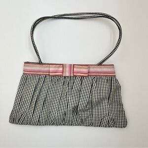 D.L. Rhein for Silvestri Y2K Vintage Gingham Pleated Shoulder Bag